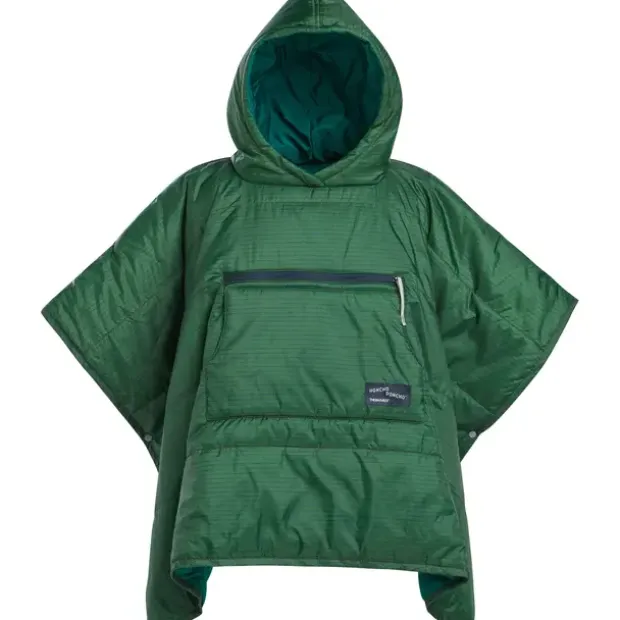 Poncho til barn 5–10 år Thermarest Honcho Poncho Kids GreenPrint