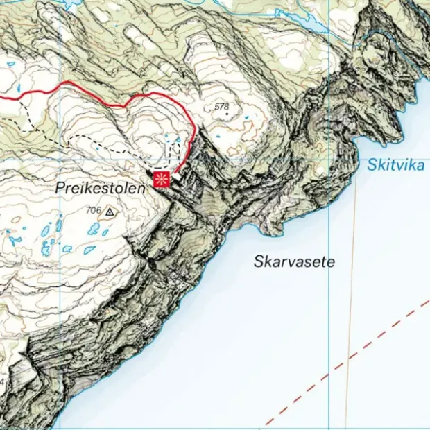 Preikestolen Calazo Høyfjellskart 1:20 000