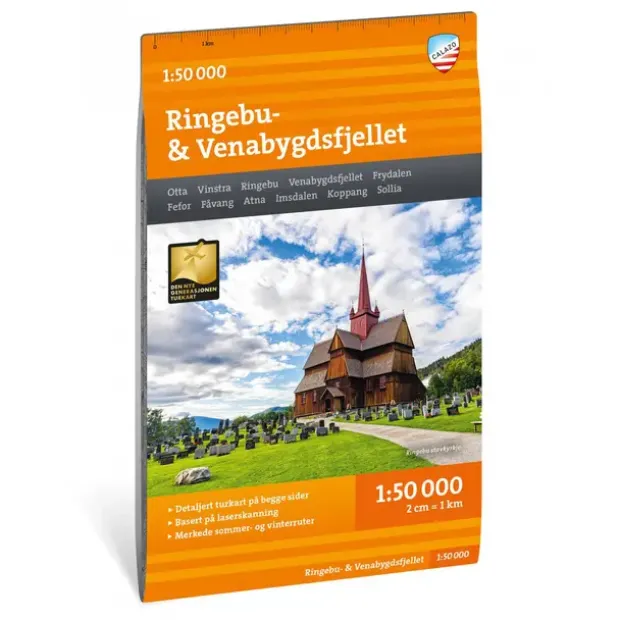 Ringebu Venabygdsfjellet Calazo Turkart 1:50 000