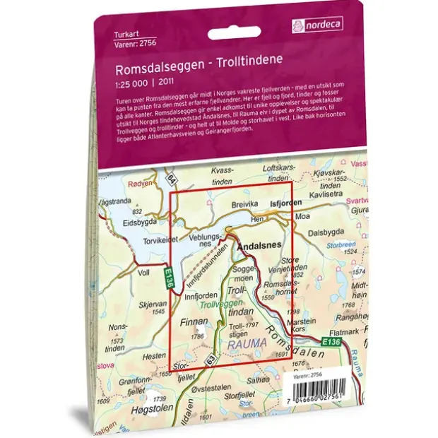 Romsdalseggen Nordeca Turkart 1:25 000 2756