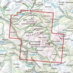 Rondane Calazo Turkart 1:50 000