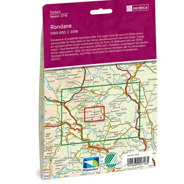 Rondane Nordeca Turkart 1:100 000 2716