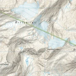 Røvassdalen Dunderlandsdalen Calazo Høyfjellskart 1:25 000