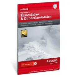 Røvassdalen Dunderlandsdalen Calazo Høyfjellskart 1:25 000