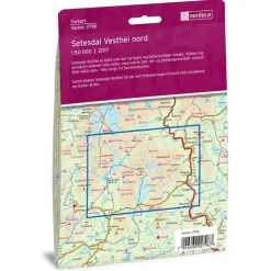 Setesdal Vesthei nord Nordeca Turkart 1:50 000 2796