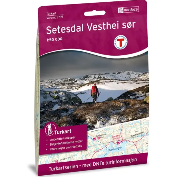 Setesdal Vesthei sør Nordeca Turkart 1:50 000 2797