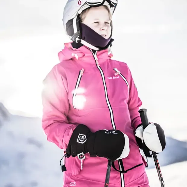 SkiVotter til barnHestra Army Leather Heli Ski Mitt Jr 3