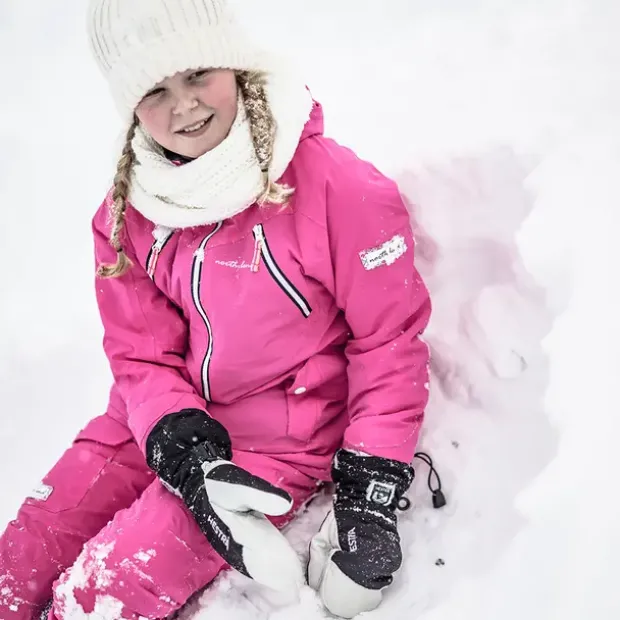 SkiVotter til barnHestra Army Leather Heli Ski Mitt Jr 3