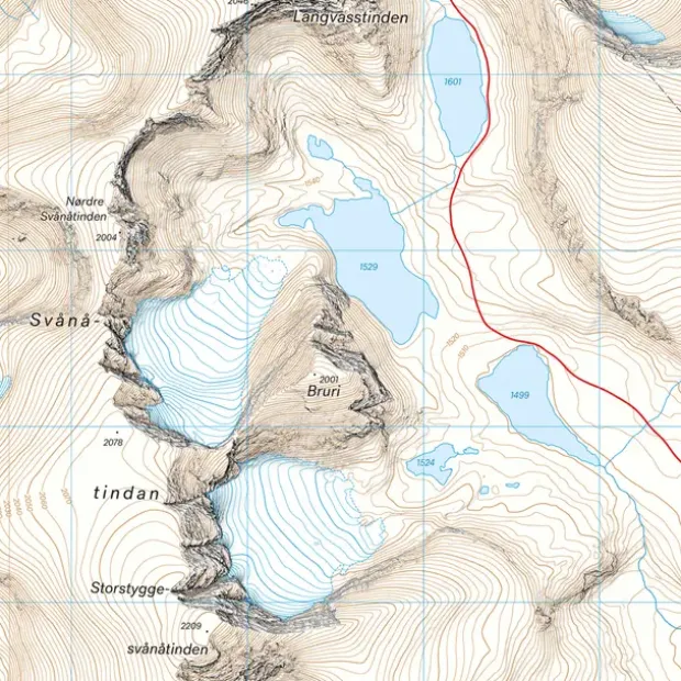 Snøhetta Calazo Høyfjellskart 1:25 000 Dovrefjell