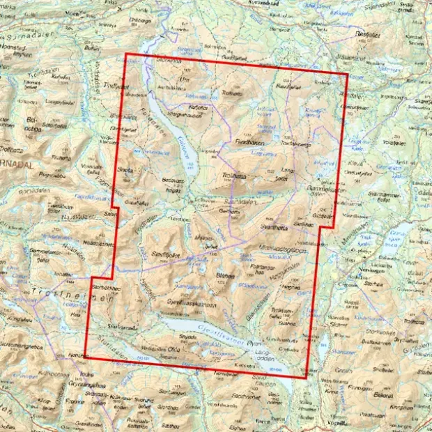Snota Trekanten Calazo Høyfjellskart 1:25 000 Trollheime