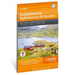 Suldalsheiane Bykleheiane Hovden Calazo Turkart 1:50 000