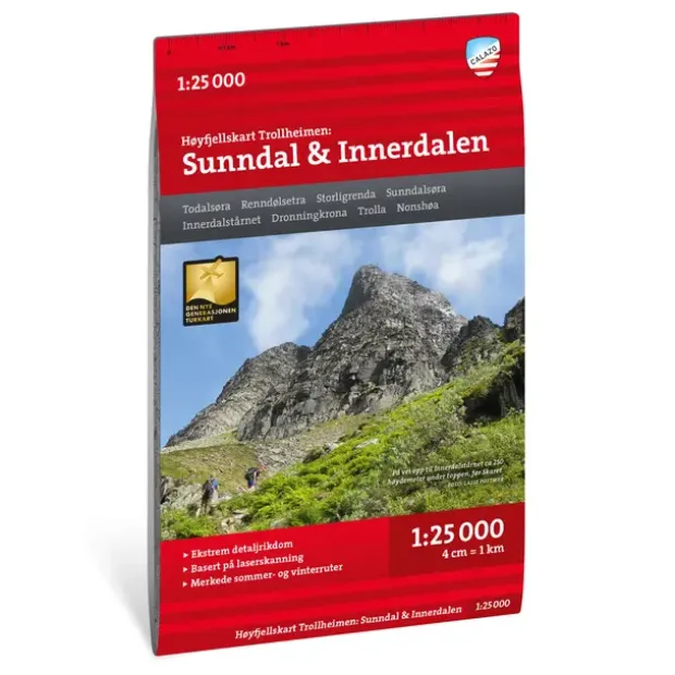 Sunndal Innerdalen Calazo Høyfjellskart 1:25 000 Trollheime