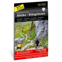 Sverige: Abisko–Riksgränsen Calazo Høyfjellskart 1:25 000
