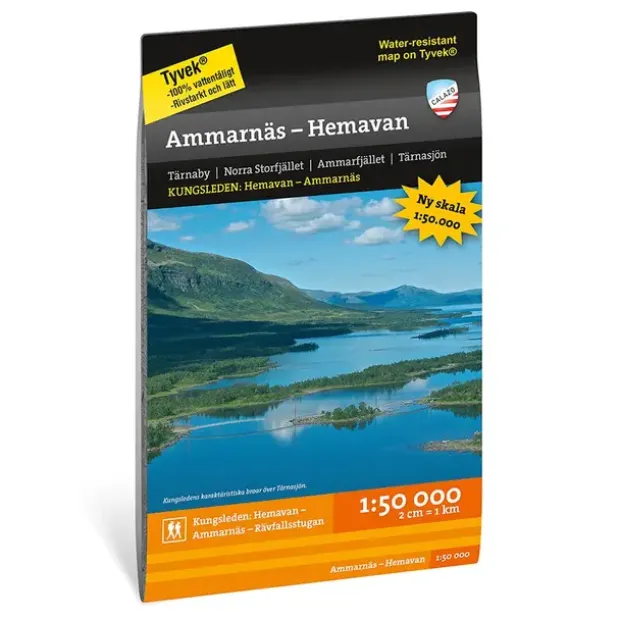 Sverige: Ammarnäs–Hemavan Calazo Turkart 1:50 000 Kungsleden