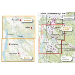 Sverige: Grövelsjön Rogen Calazo Turkart 1:50 000