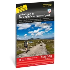 Sverige: Grövelsjön Töfsingdalens nation Calazo Høyfjellskart 1:25 000