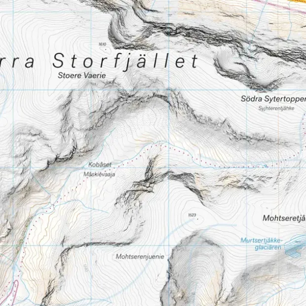 Sverige: Hemavan Calazo Høyfjellskart 1:25 000