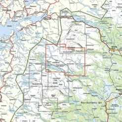 Sverige: Nikkaluokta Ritsem Vakkotavare Calazo Turkart 1:50 000 Kungsleden