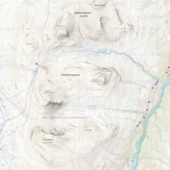 Sverige: Storulvån Snasahögarna Calazo Høyfjellskart 1:20 000