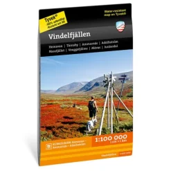 Sverige: Vindelfjällen Calazo Turkart 1:100 000 Kungsleden