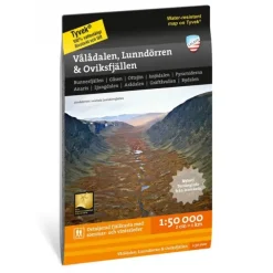 Sverige: Vålådalen Lunndörren Oviksfjäll Calazo Turkart 1:50 000