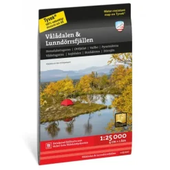 Sverige: Vålådalen Lunndörrsfjällen Calazo Høyfjellskart 1:25 000