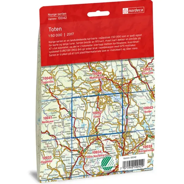 Toten Nordeca Norge 1:50 000 10042