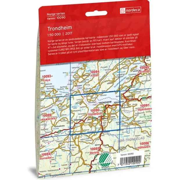 Trondheim Nordeca Norge 1:50 000 10090