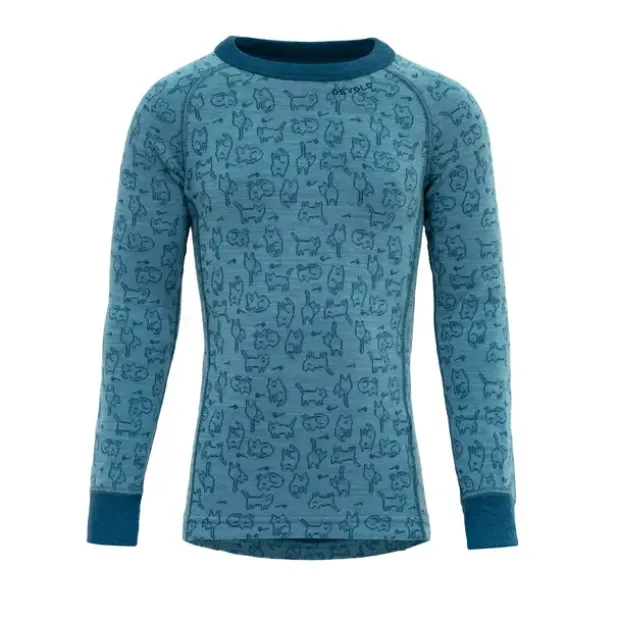 Trøye til barnDevold Duo Active Merino Shirt Kid 2 313