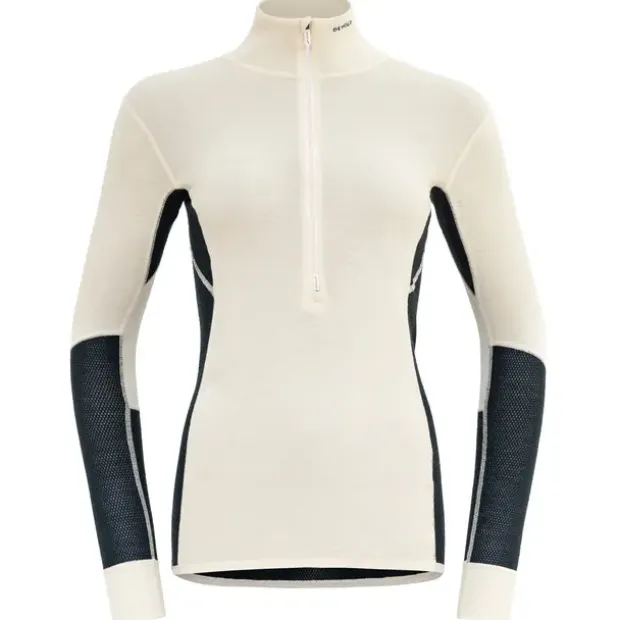 Trøye til dameDevold Wool Mesh Zip W 284