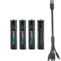 USB-batterier AAA Pale Blue USB Rechargeable AAA 4 pk.
