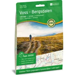 Voss-Bergsdalen Nordeca Topo 1:50 000 3007
